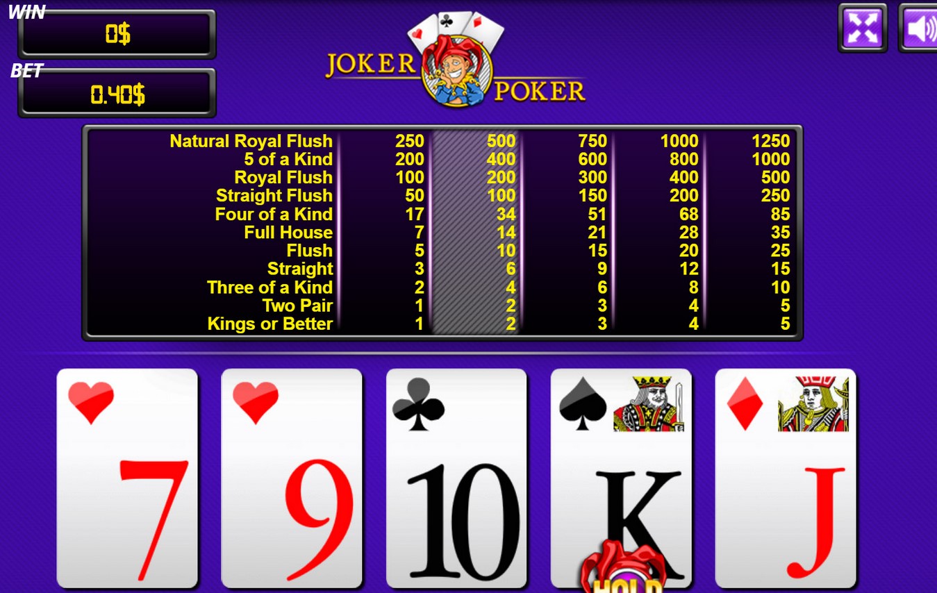 Play the Joker Poker card game